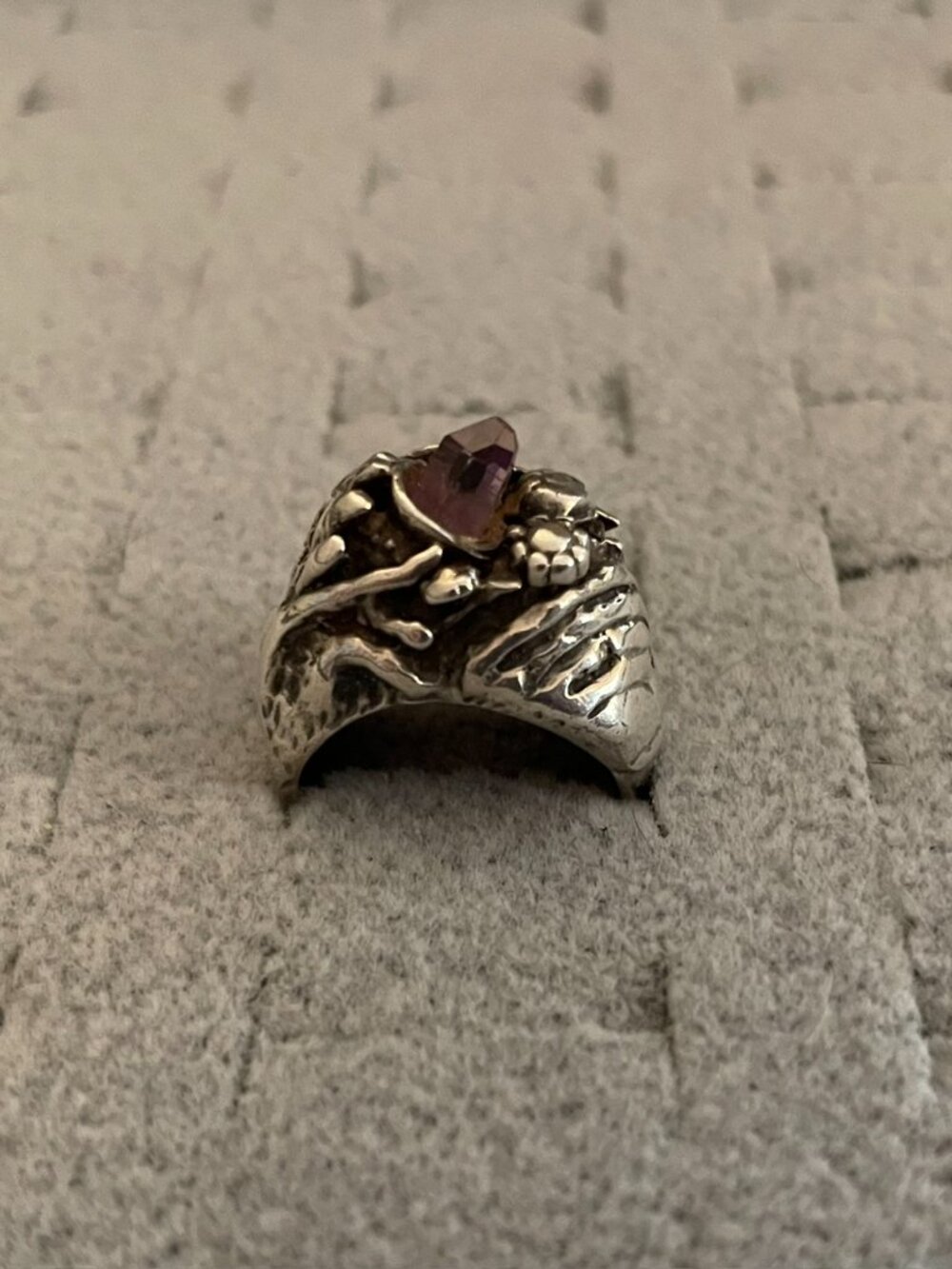 Vintage Sterling Silver Ring Sz 5 Handmade Amethyst Bob Stringer OOAK Y2K $325 - Picture 14 of 16